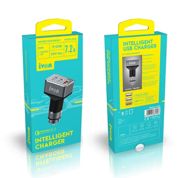 شارژر فندکی خودرو IVON CC36